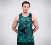FIRFLY AOP TANK, TEAL/BLUE