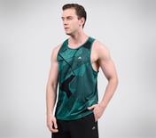 FIRFLY AOP TANK, TEAL/BLUE