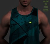 FIRFLY AOP TANK, TEAL/BLUE
