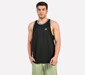 CUT AND SEW PERFORMANCE TANK, GRAY/GREEN Apparel Lateral View