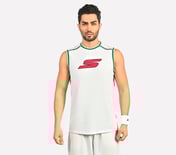 SKECHERS BASKETBALL MENS TANK, LIME/MULTI