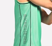 SKECHERS BASKETBALL MENS TANK, LIME/MULTI