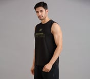SMOKE EFFECT PICKLEBALL TANK, BLACK Apparel Top View