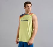 SHOULDER GRAFFITI PICKLEBALL TANK, MINT/YELLOW
