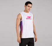 BASKETBALL STRIPER TANK, WHITE