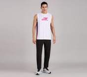 BASKETBALL STRIPER TANK, WHITE