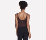 GOSCULPT V NECK TANK, BURGUNDY/BROWN Apparel Top View