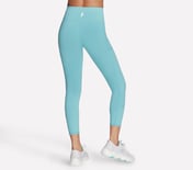 GOWALK HW 7/8 LEGGING II, WHITE/TURQUOISE Apparel Top View