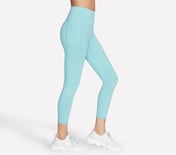 GOWALK HW 7/8 LEGGING II, WHITE/TURQUOISE Apparel Bottom View