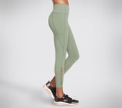 GOFLEX SLIT HW 7/8 LEGGING, LIGHT GREEN