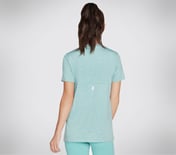 DIAMOND BLISSFUL T-SHIRT, TURQUOISE Apparel Top View