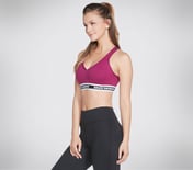 GOFLEX JACQUARD BRA, MAGENTA Apparel Bottom View