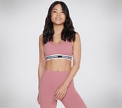 GOFLEX JACQUARD BRA, MMAUVE Apparel Lateral View