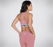 GOFLEX JACQUARD BRA, MMAUVE Apparel Top View