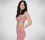 GOFLEX JACQUARD BRA, MMAUVE Apparel Bottom View