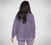 DOWNTIME JACKET, GREY/PURPLE Apparel Top View