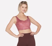 GOSCULPT LEOPARD LONGLINE BRA, MAUVE/PURPLE