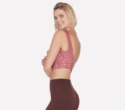 GOSCULPT LEOPARD LONGLINE BRA, MAUVE/PURPLE