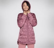 GOWALK DIAMOND QUILT JACKET, DARK MAUVE Apparel Lateral View