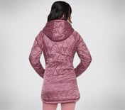 GOWALK DIAMOND QUILT JACKET, DARK MAUVE Apparel Top View
