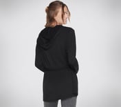 RESTFUL BELTED HOODIGAN, BBBBLACK Apparel Top View