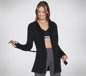 RESTFUL BELTED HOODIGAN, BBBBLACK Apparel Bottom View