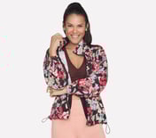 SKECHWEAVE TRAIL JACKET, BLACK/PURPLE/TURQUOISE Apparel Lateral View