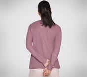 SKECHERS DIAMOND SCRIPT LONG, DARK MAUVE Apparel Top View