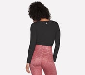 GODRI SERENE WRAP TOP, BBBBLACK Apparel Top View