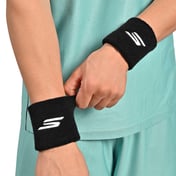 2 PK FULL TERRY WRIST BAND, BLACK
