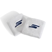 2 PK FULL TERRY WRIST BAND, WHITE