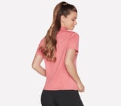 GODRI SWIFT CLUB POLO, RED/PINK Apparel Top View