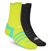 PACK OF TWO COURT SOCK, BLACK/LIME Accessories Lateral View