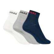 3pk Mens Non Terry Bamboo Ank, NVY/GRY/WHT Accessories Top View