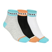 3PK WOMENS CONTRAST NON TERRY, BLK/BLU/ORANGE