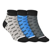 3PK MENS AOP NON TERRY ANKLE, BLACK/CHARCOAL/BLUE