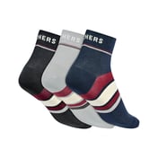 3PK MENS STRIPPED NON TERRY A, BLACK/NAVY Accessories Top View