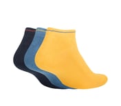 3PK MENS HALF TERRY LOWCUT, BLUE/YELLOW