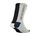 2PK MENS SKECHERS HALF TERRY CEW, BLACK/GRAY