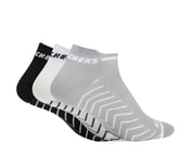 3PK WOMENS NON TERRY LOW CUT, BLACK/WHITE/GRY