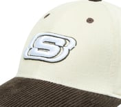 CORDUROY BASEBALL HAT , NATURAL/OLIVE