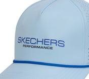 UNISEX PERFORMANCE TRUCKER HAT, SIL/WHT/BLUE