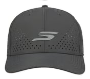 SKECHERS PRIMETIME FLEX HAT, BLACK/CHARCOAL