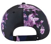 WINTER BLOOM BASEBALL HAT, BLACK/LAVENDER/PINK