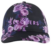 WINTER BLOOM BASEBALL HAT, BLACK/LAVENDER/PINK