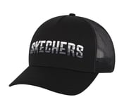 TEXTURED LOGO TRUCKER HAT, BLACK
