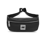 WAIST BAG WITH METALLIC ZIPPER, BBBBLACK