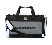MONOCHROME DUFFLE BAG WITH MESH DETAILED, BLACK/WHITE