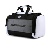 MONOCHROME DUFFLE BAG WITH MESH DETAILED, BLACK/WHITE