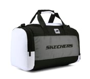 MONOCHROME DUFFLE BAG WITH MESH DETAILED, BLACK/WHITE